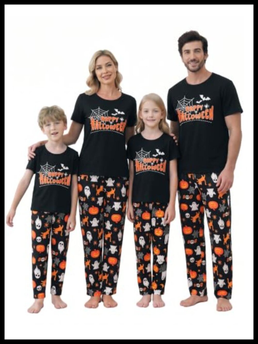 Matching Family Halloween Pajama Set Short Sleeve Long Pant Sleepwear